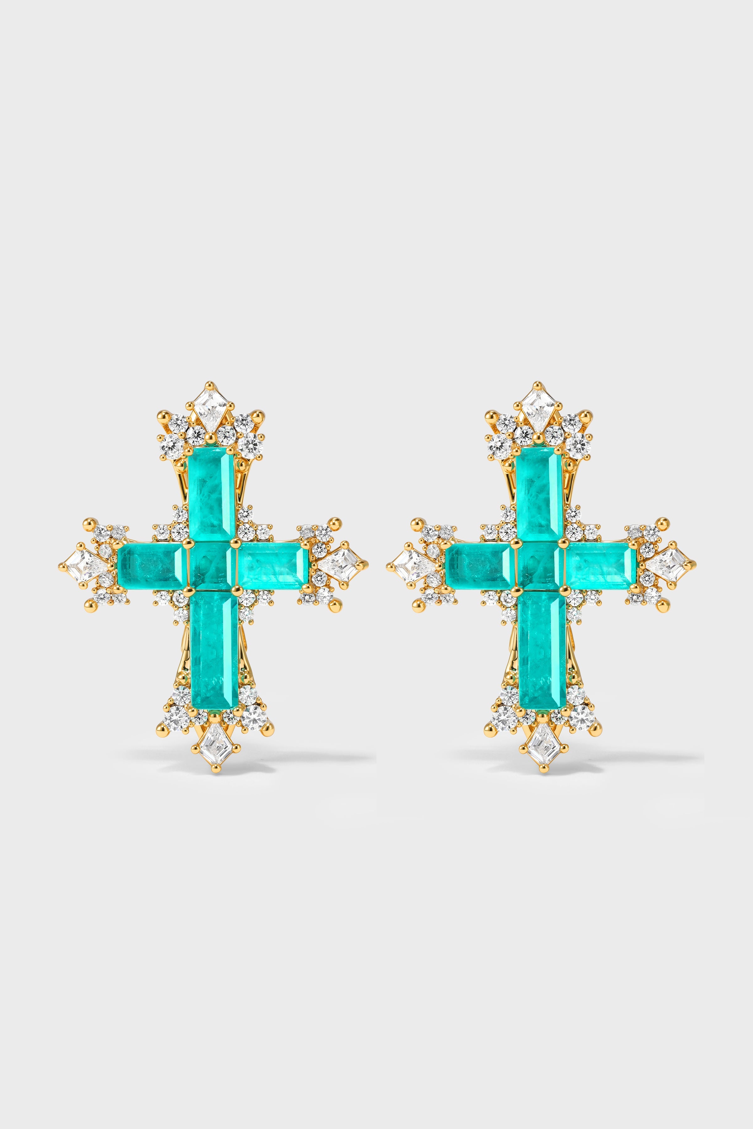 CERCOO Lucent Tide Cross Earrings