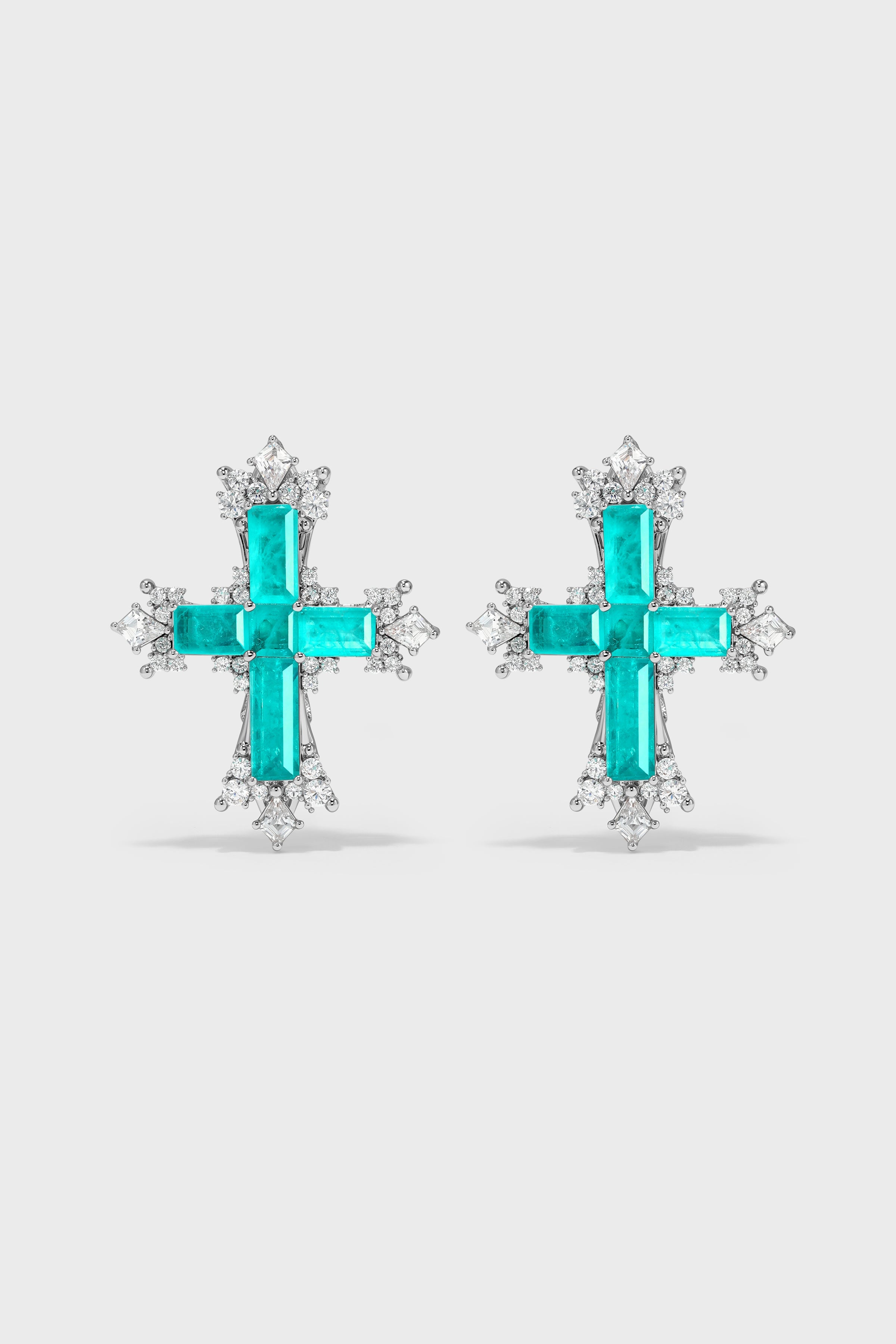 CERCOO Lucent Tide Cross Earrings