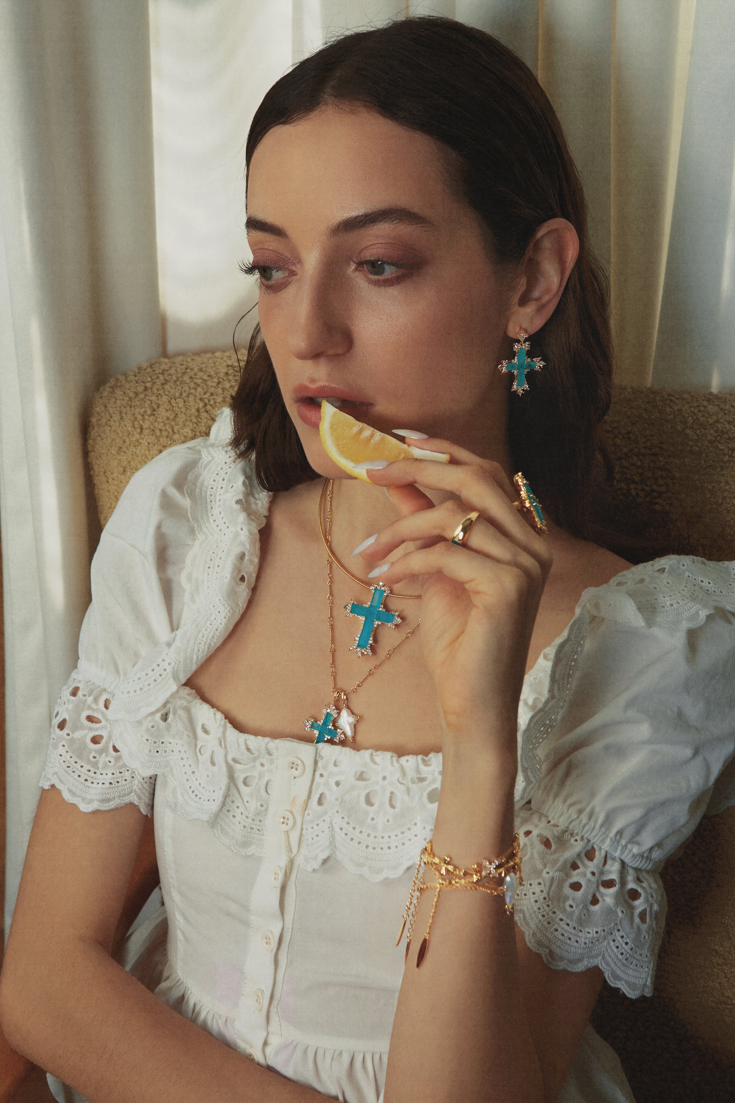 CERCOO Tidal Cross Earrings