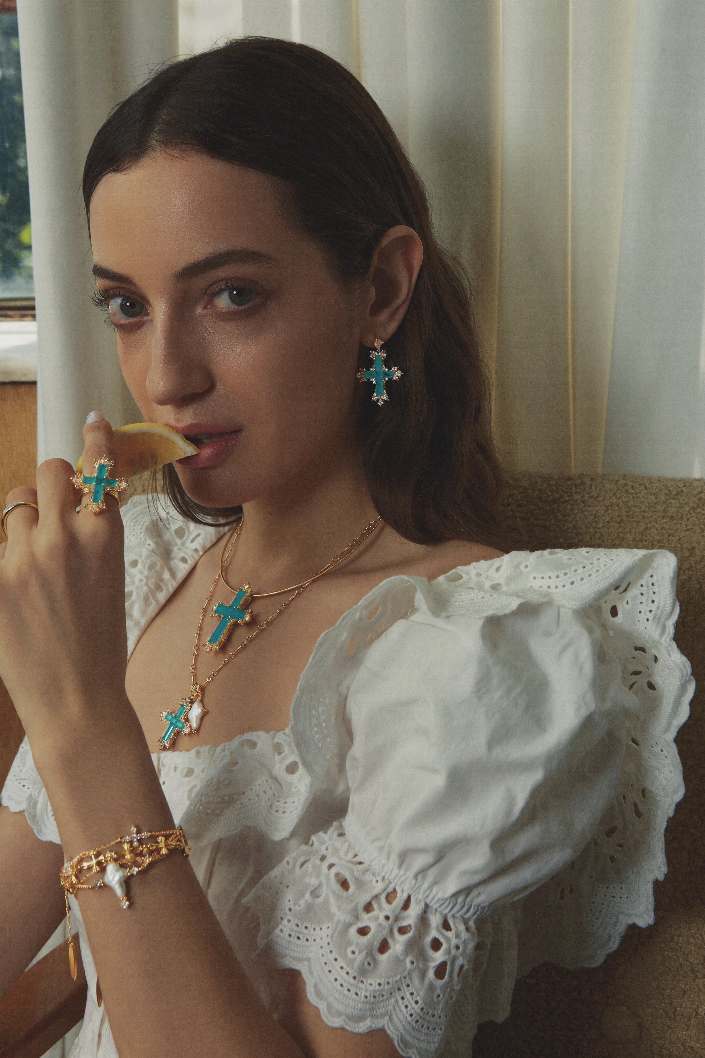 CERCOO Tidal Cross Earrings