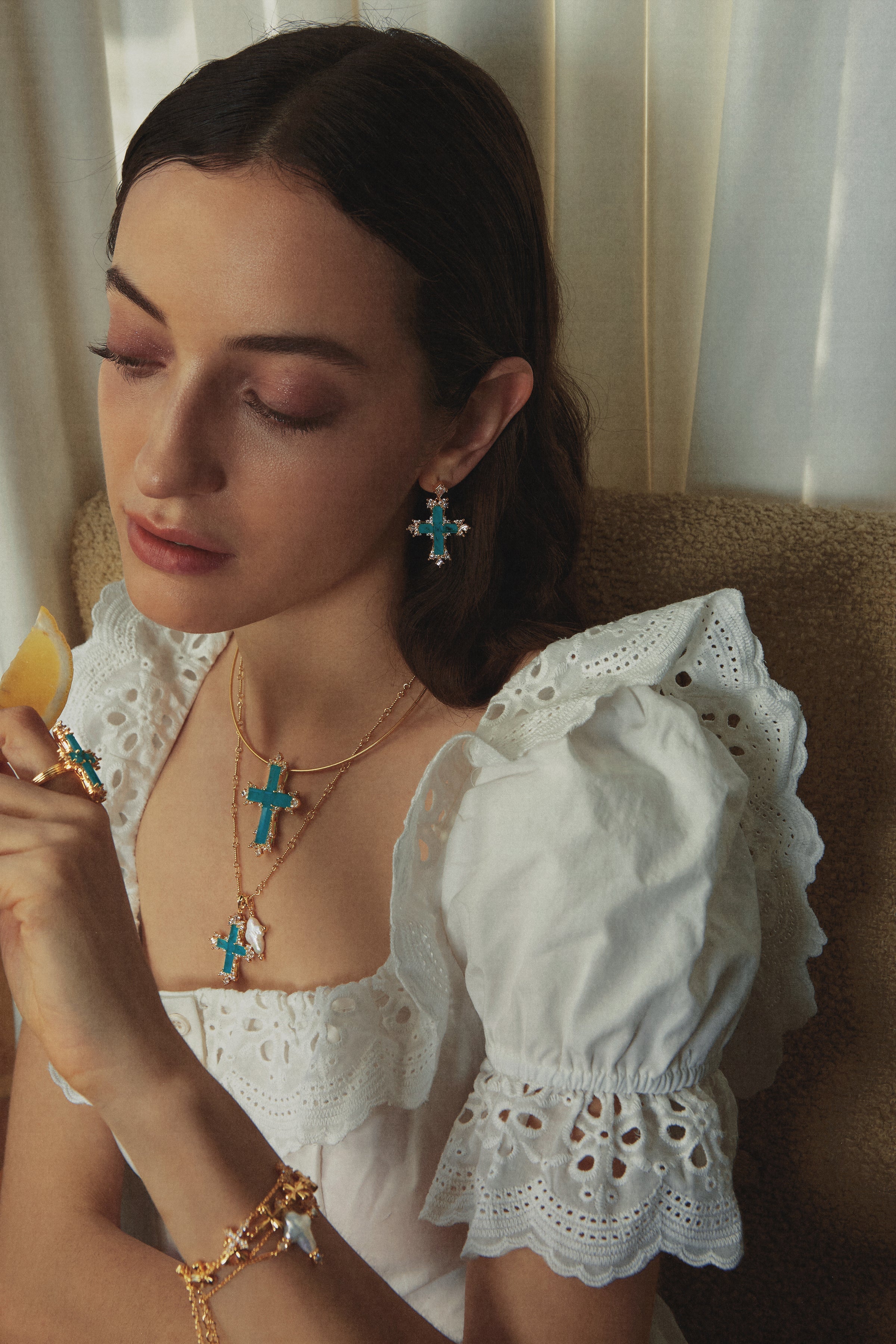 CERCOO Tidal Cross Earrings