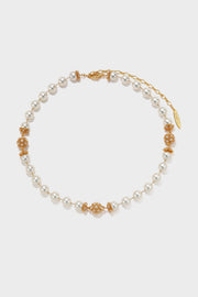 CERCOO Eclipse Serenade Necklace – Triple Moon & Pearl Short Edition